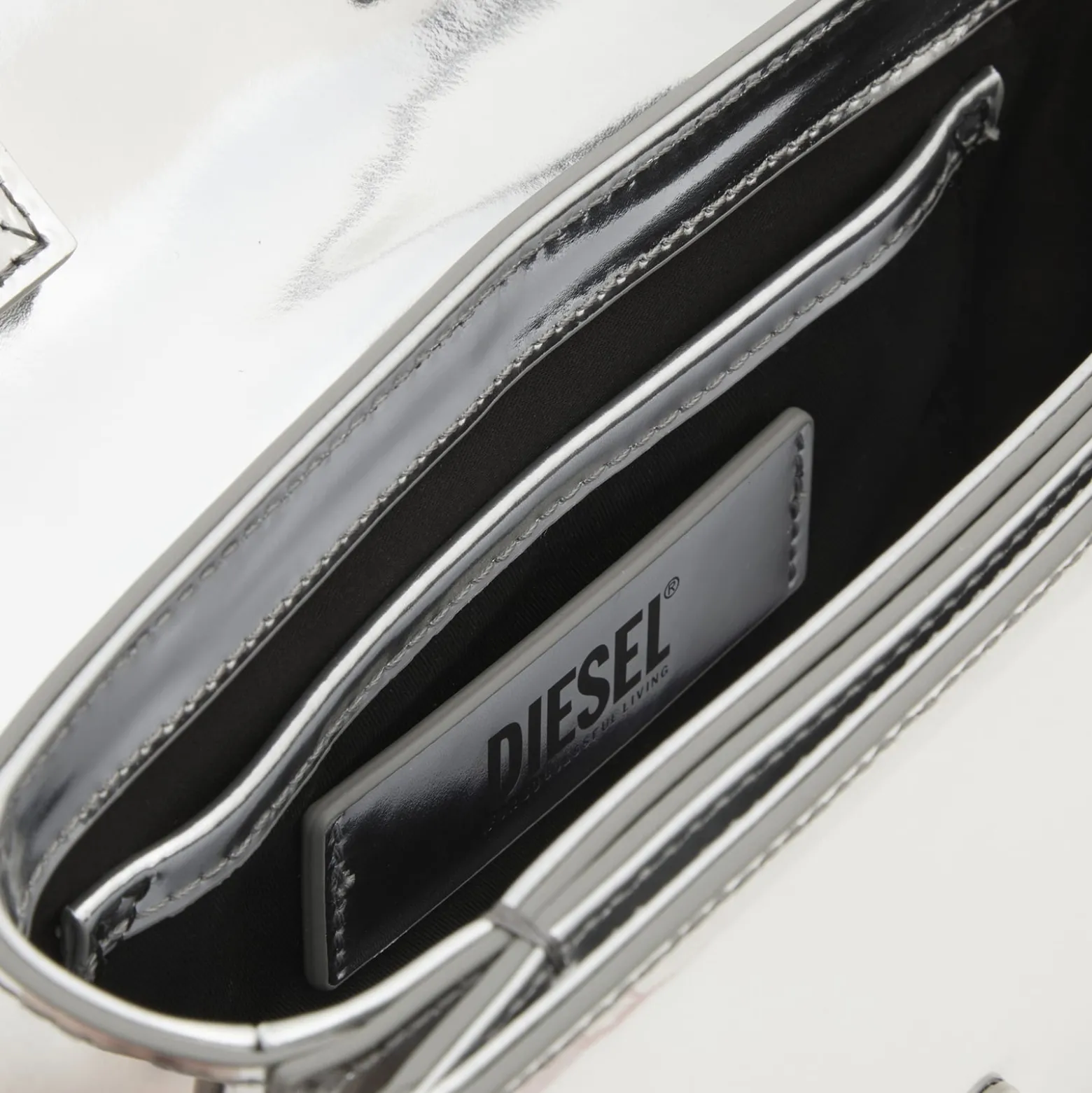 Diesel 1DR Logo Mirror Leather Handbag