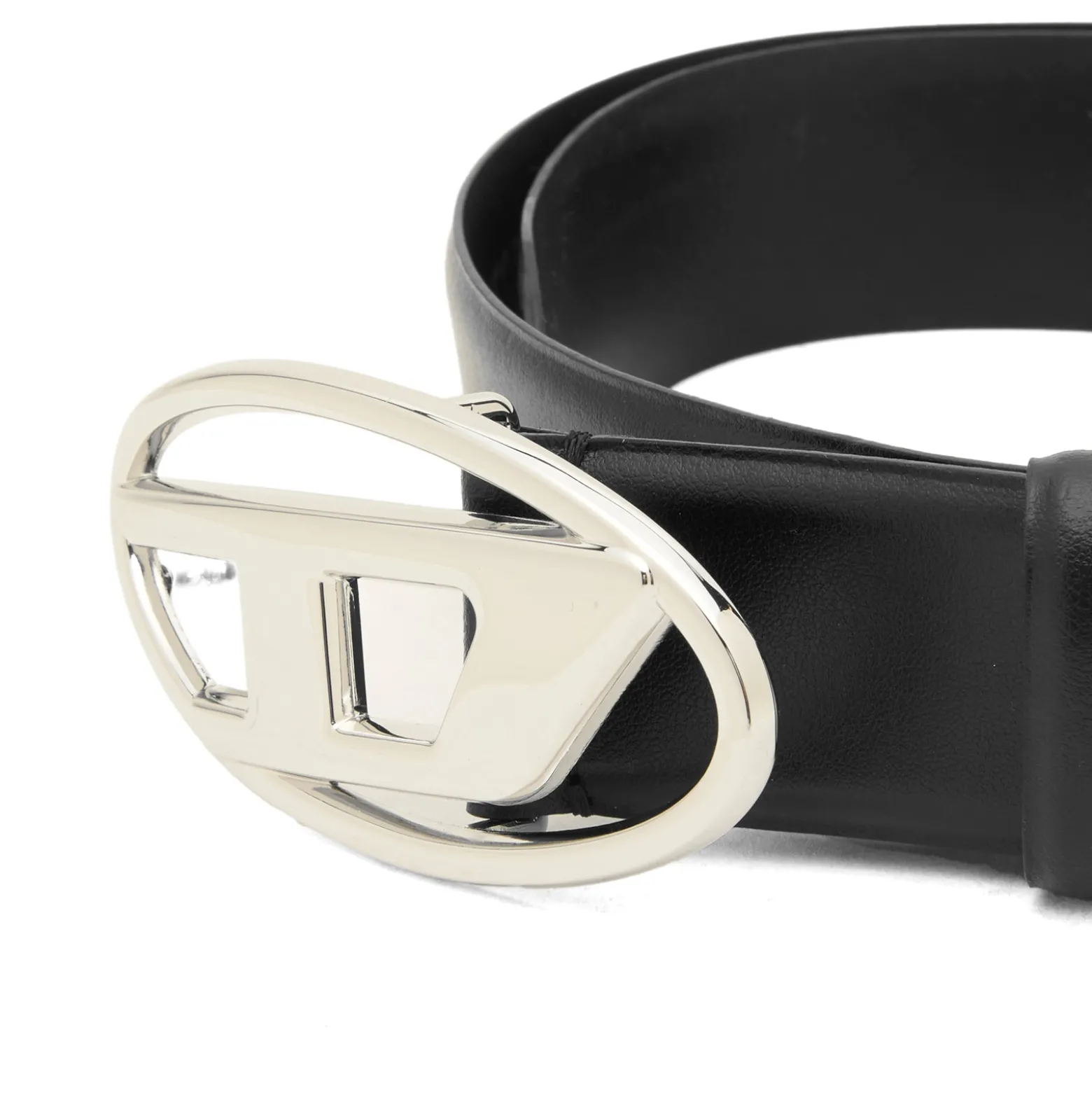 Diesel Logo Buckle Leather Belt