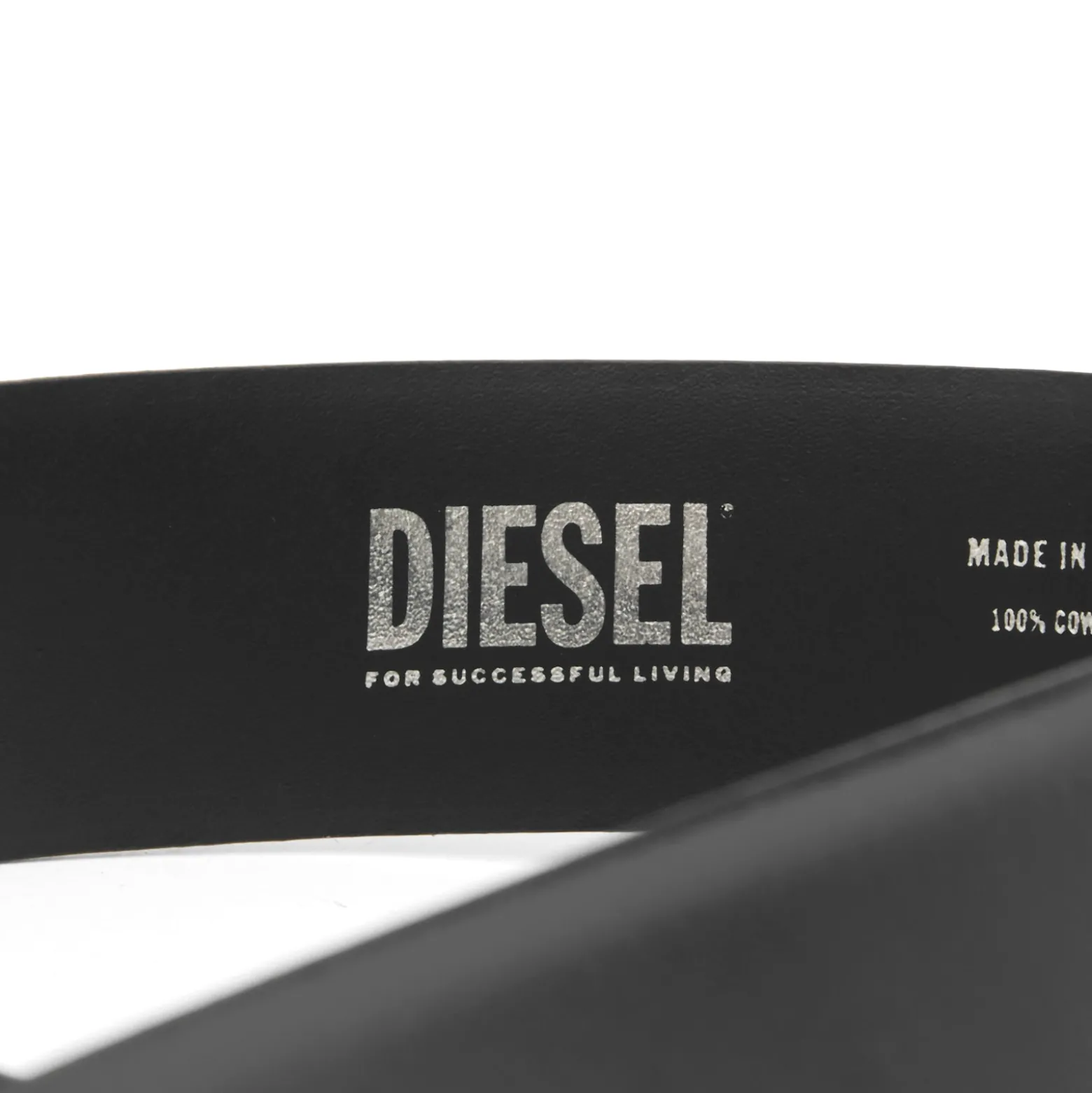 Diesel Logo Buckle Leather Belt
