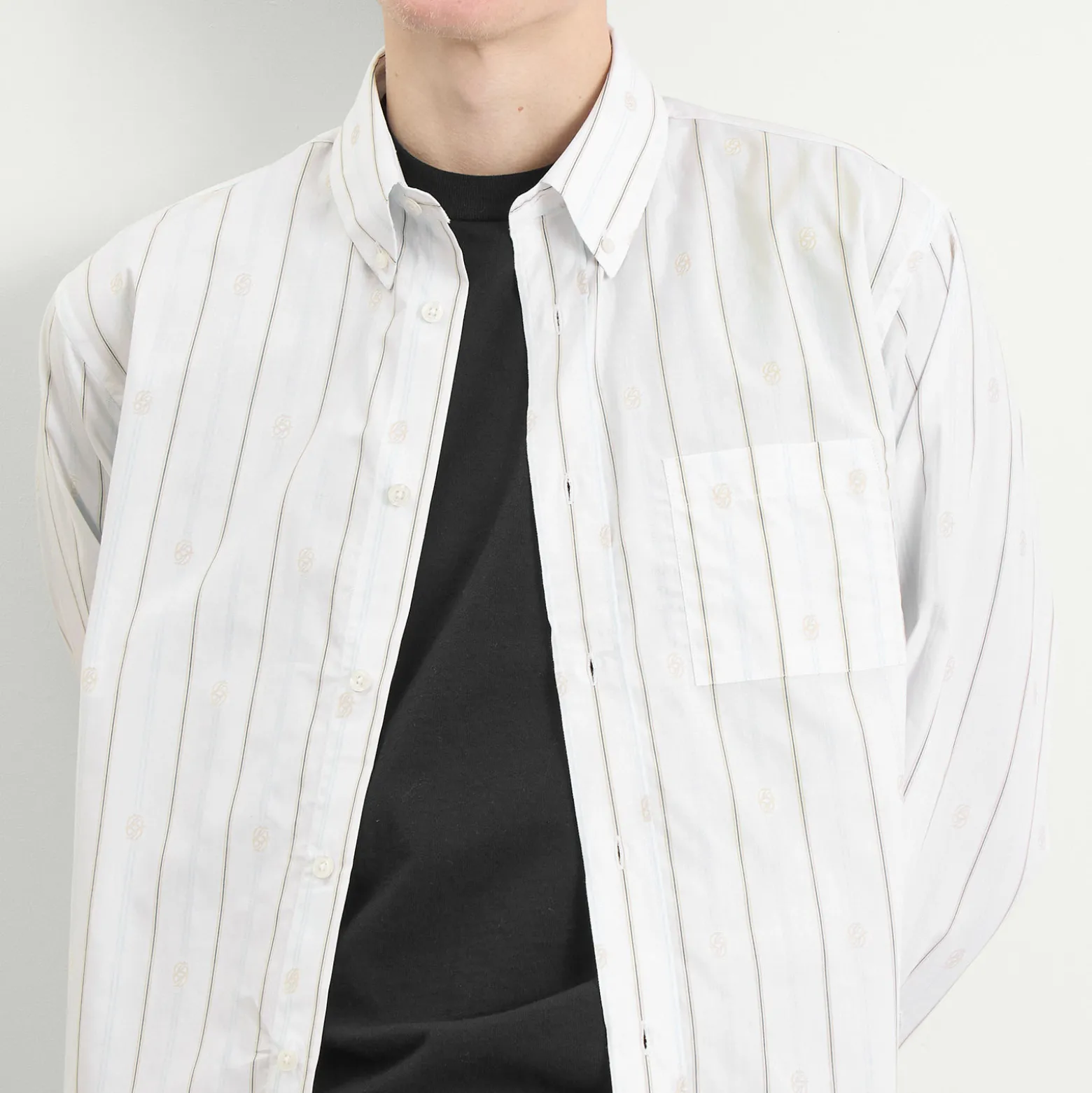 Drôle de Monsieur Monogramme Stripe Shirt