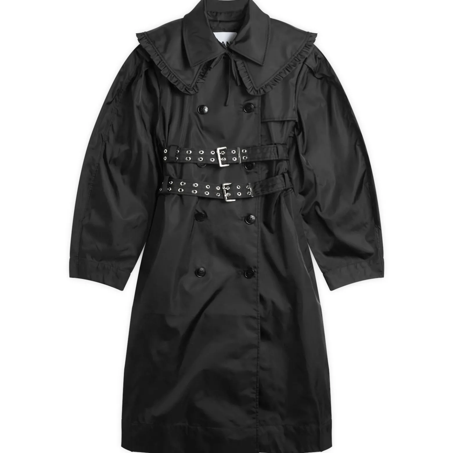 GANNI Duchesse Nylon Trenchcoat