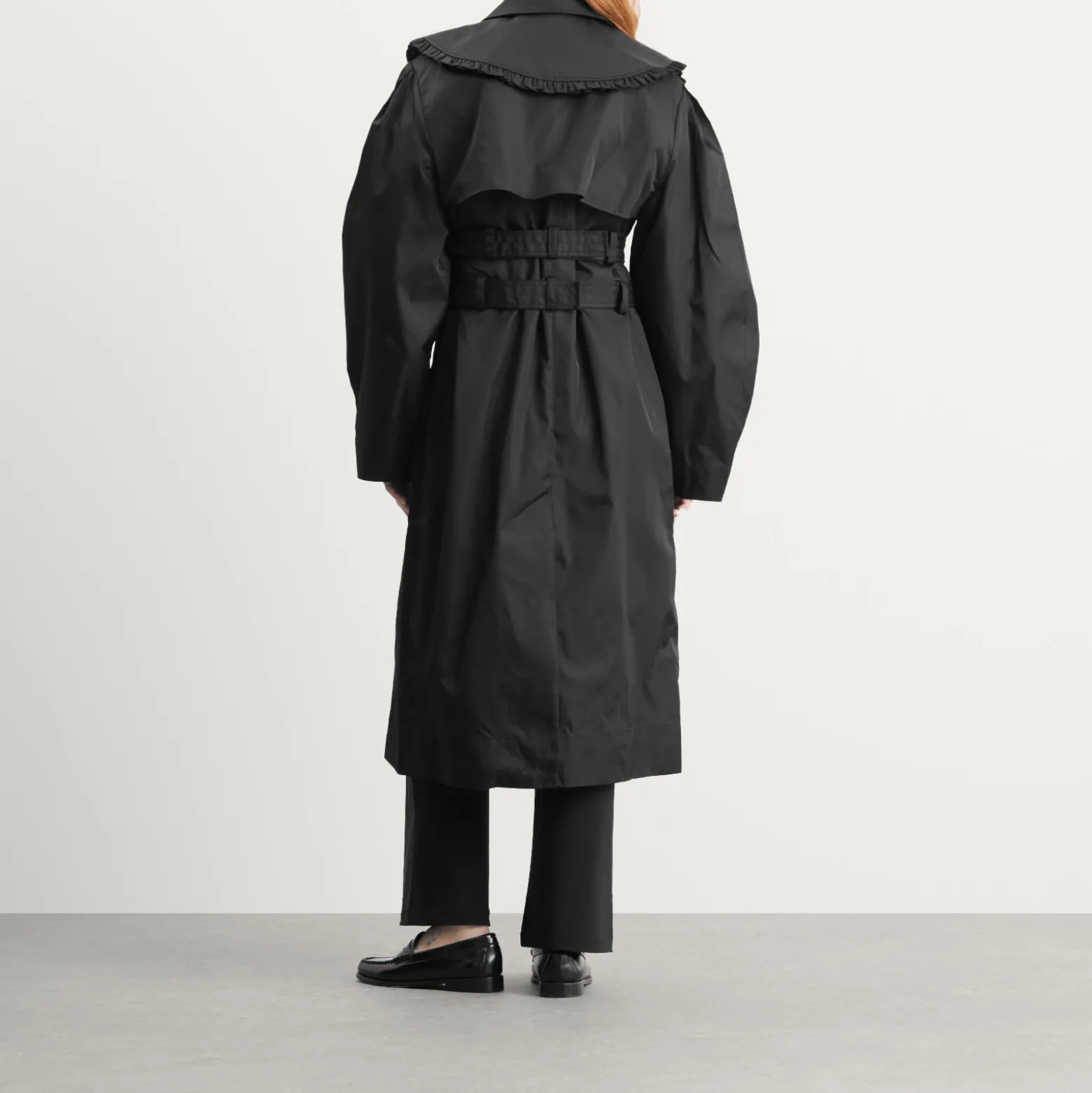 GANNI Duchesse Nylon Trenchcoat