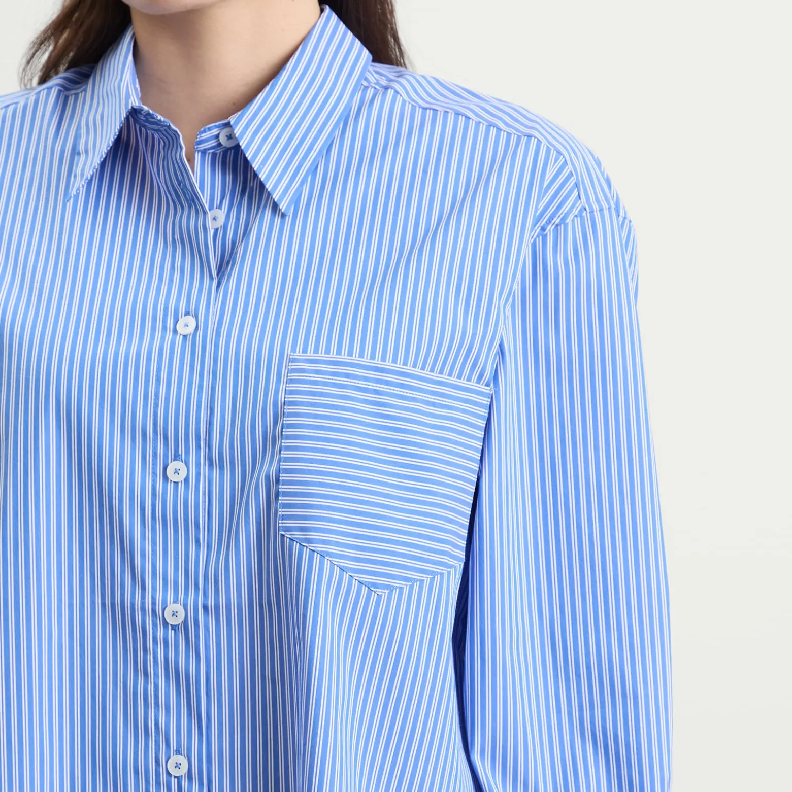 Good American Poplin Classic Boxy Shirt