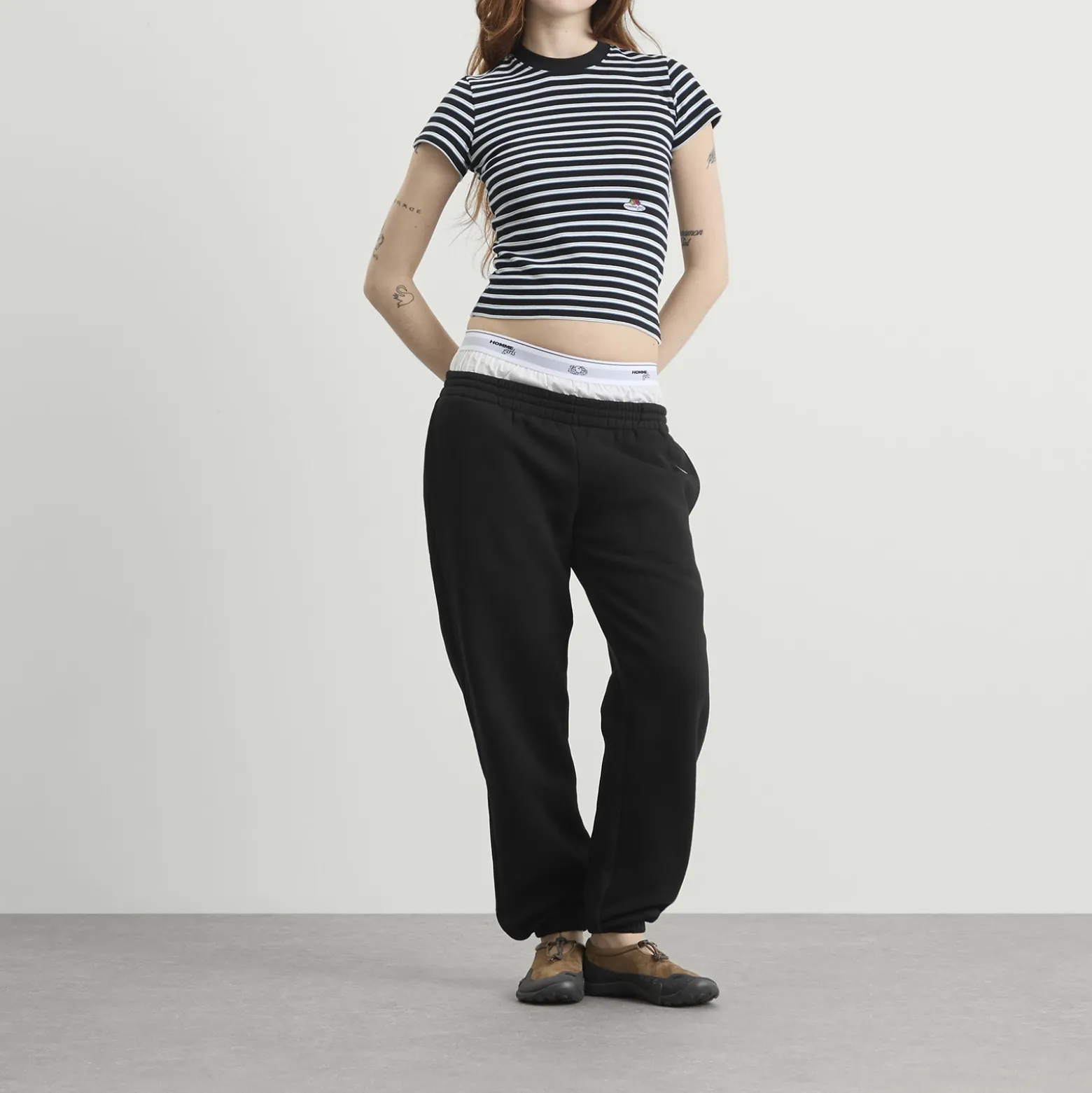 Hommegirls x Fruit of the Loom Striped Baby T-Shirt