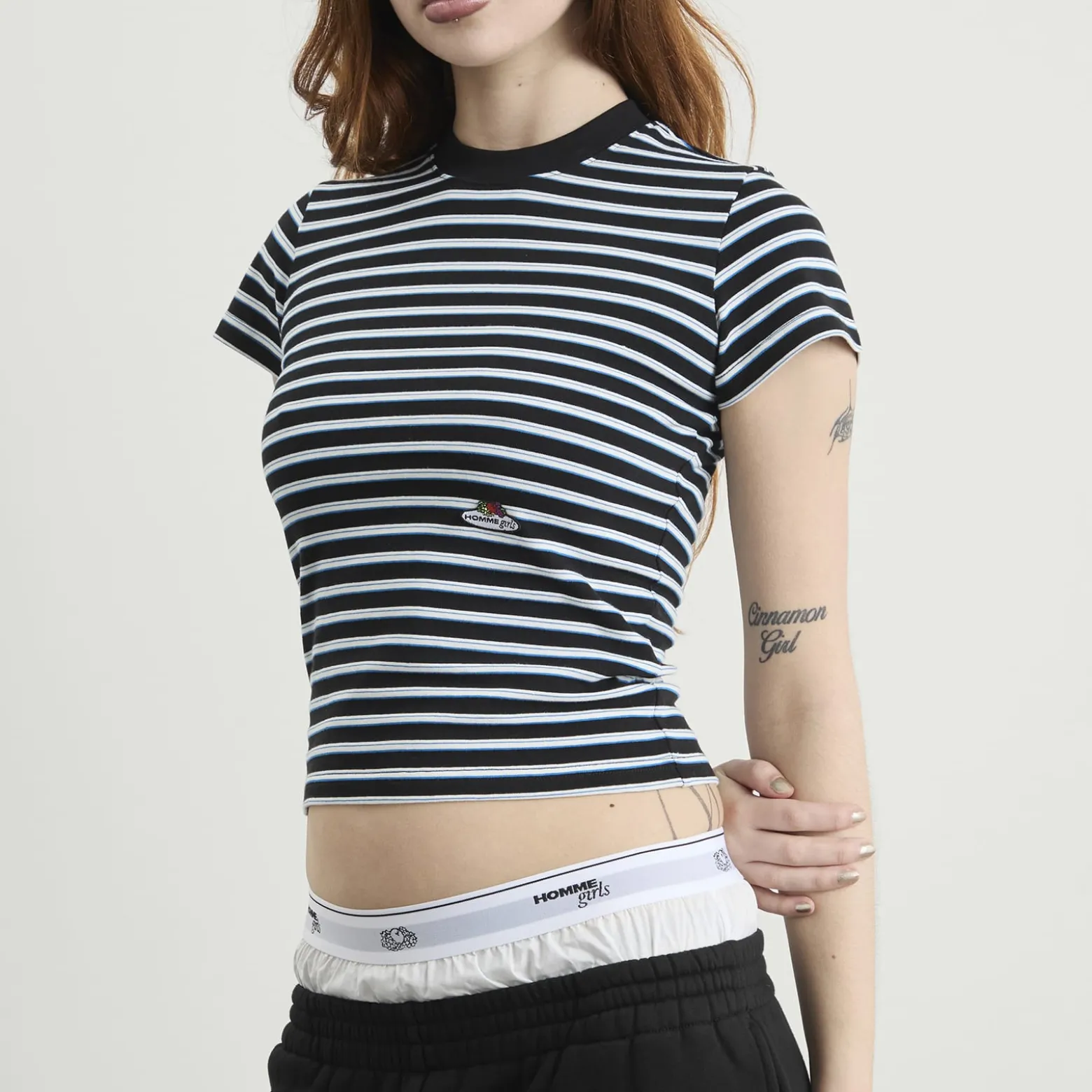 Hommegirls x Fruit of the Loom Striped Baby T-Shirt