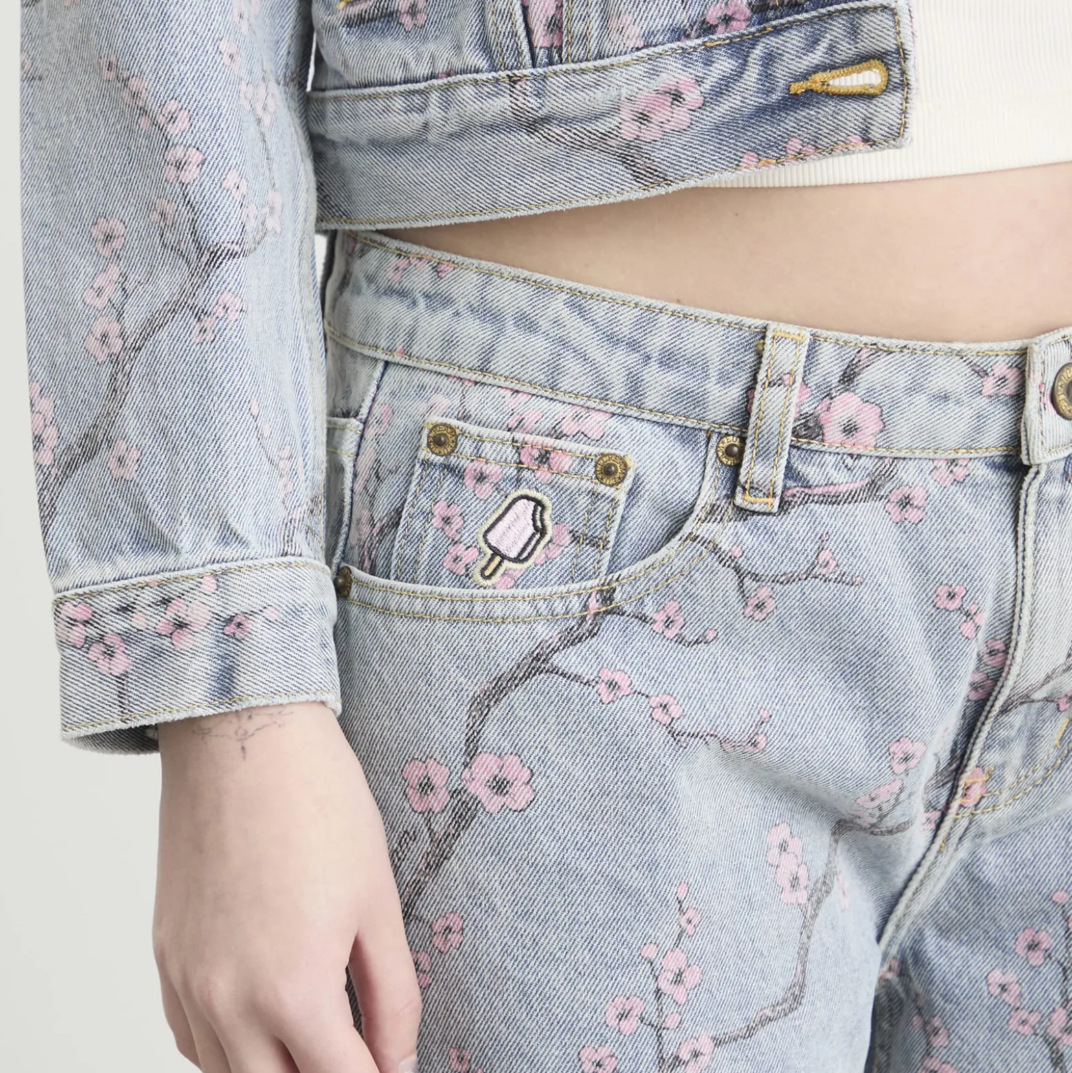 ICECREAM Sakura Denim Pants