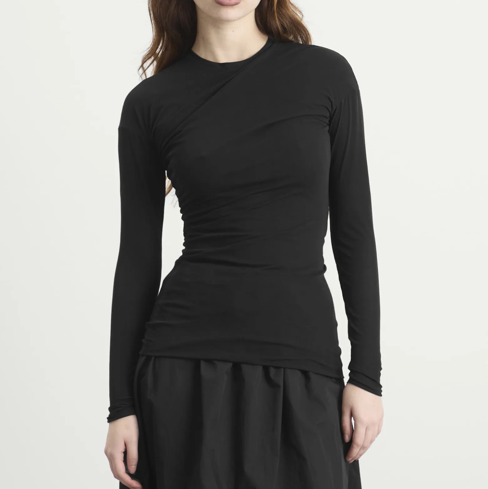Jil Sander Double Layer Twisted Long Sleeve Top