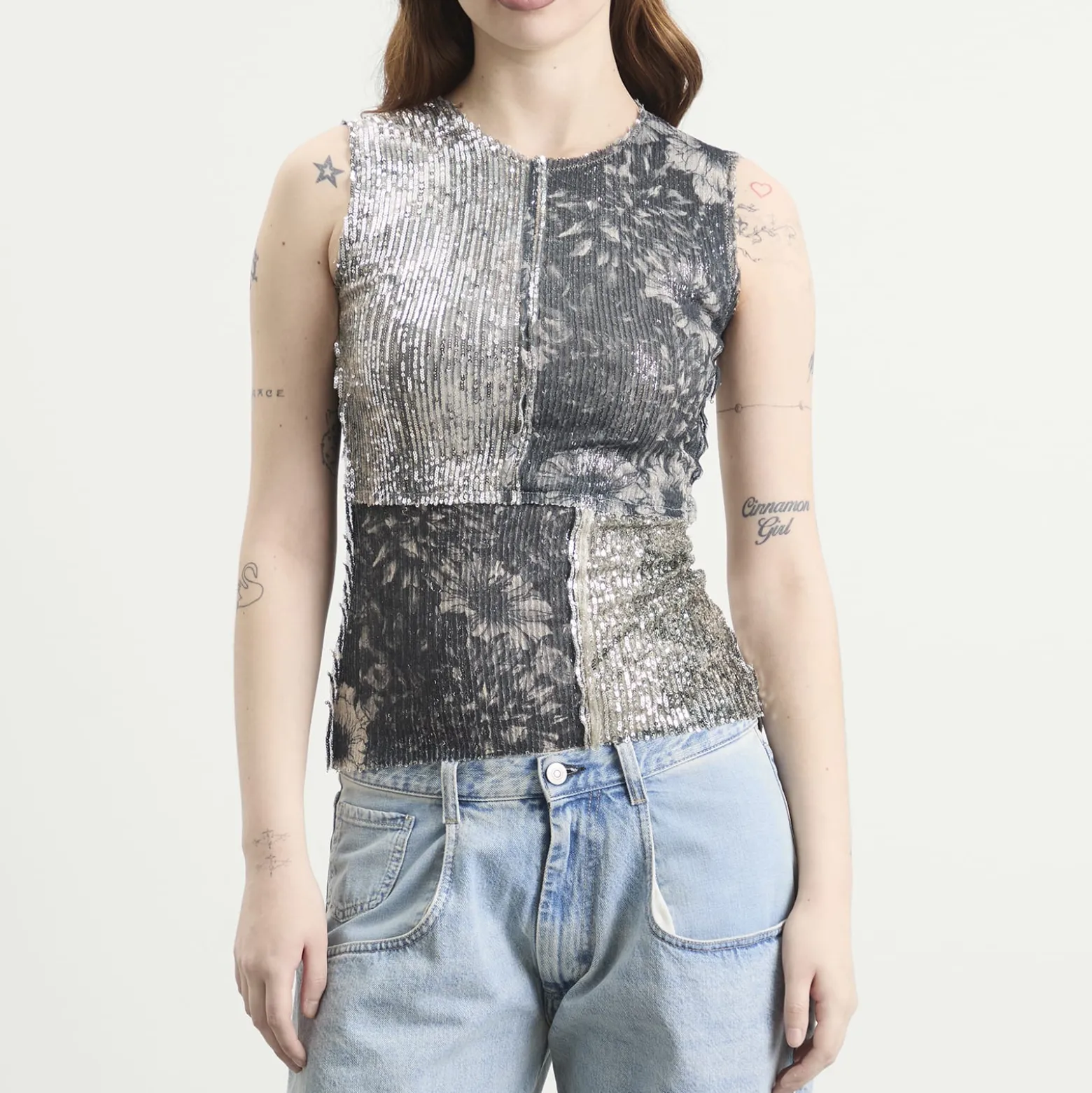 Maison Margiela Patchwork Sequin Top