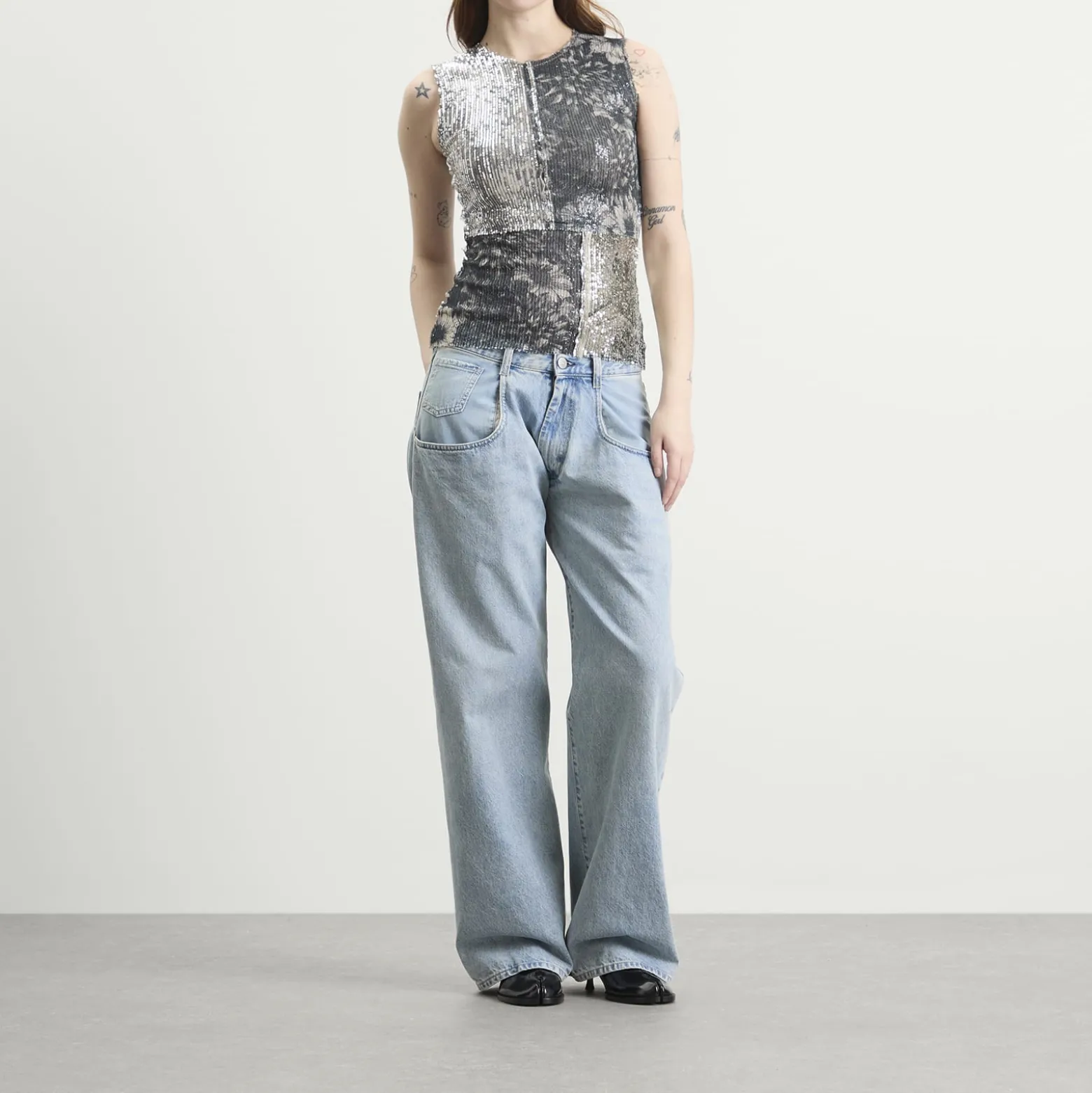 Maison Margiela Patchwork Sequin Top