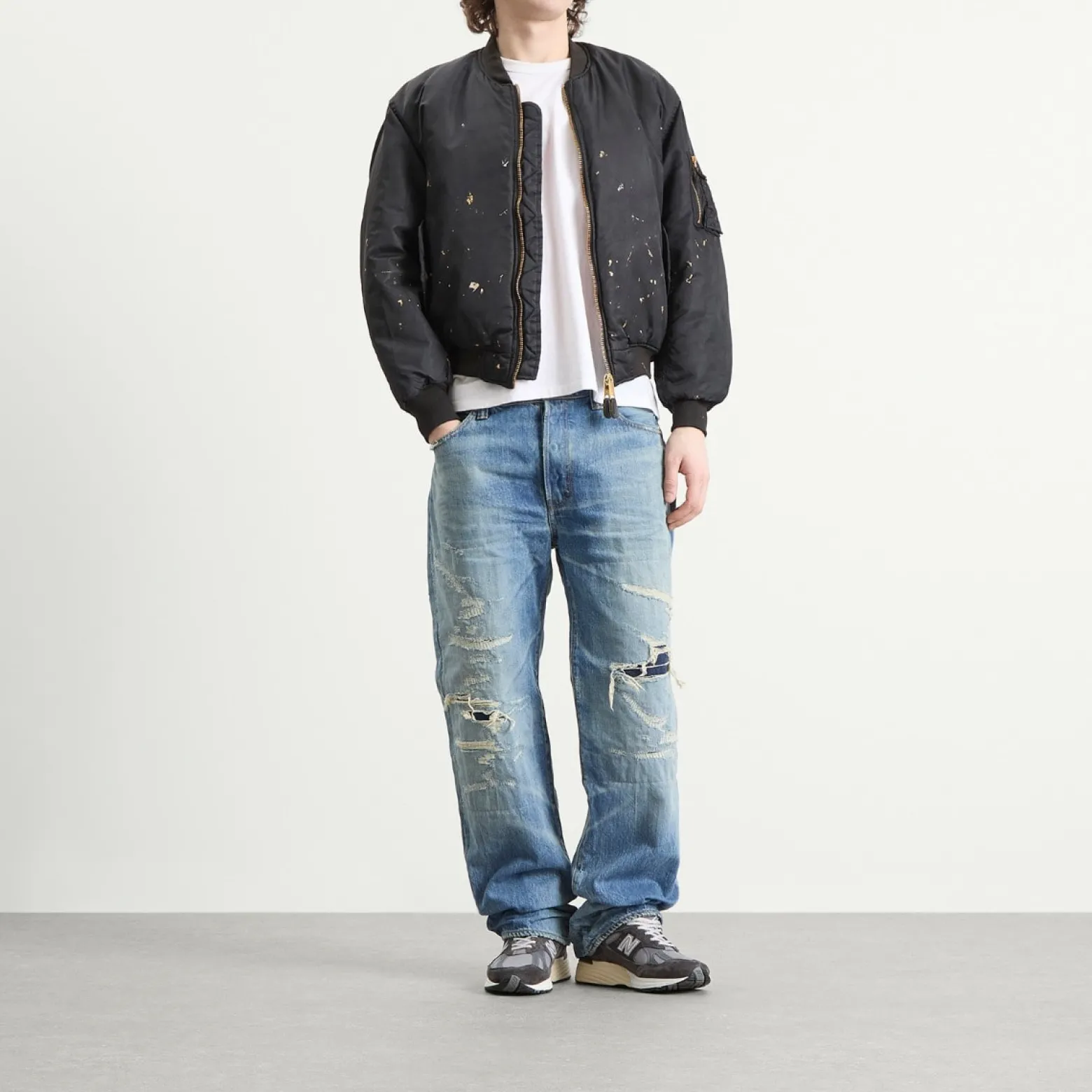 Mastercraft Union Showa Relaxed Repaired Jeans