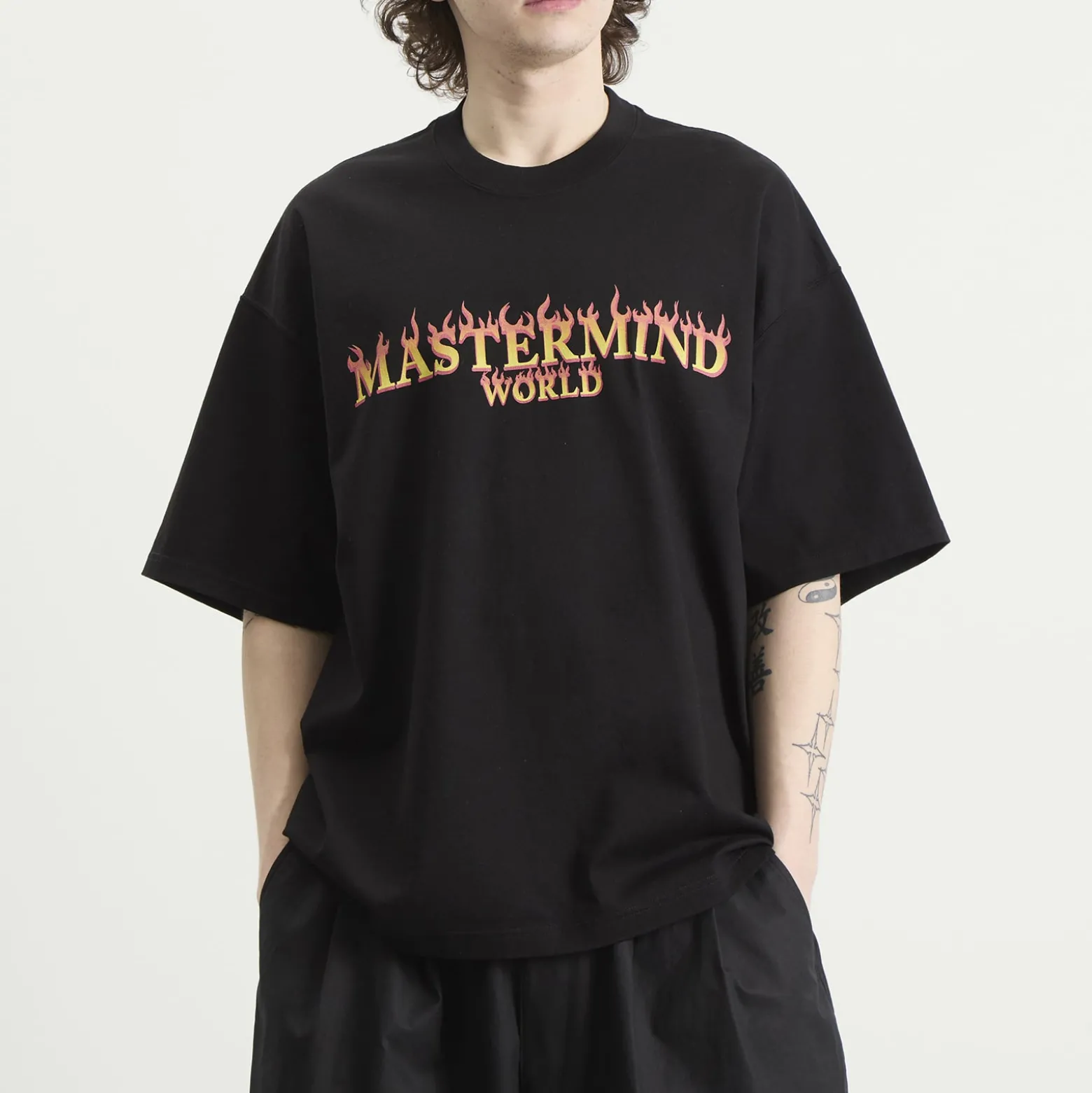 MASTERMIND WORLD Skull On Fire Short Sleeve T-Shirt