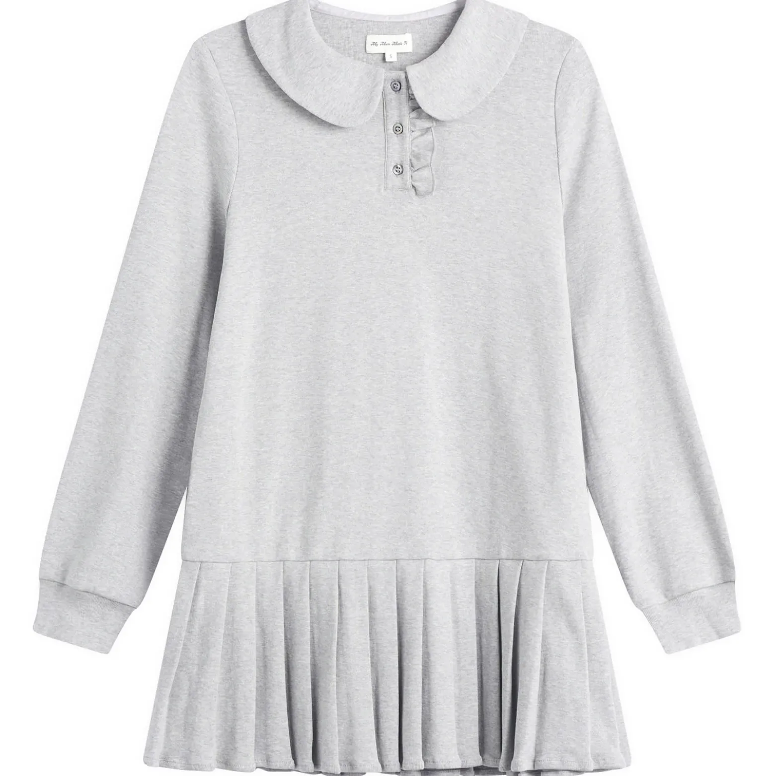 My Mum Made It Polo Mini Long Sleeve Pleat Dress