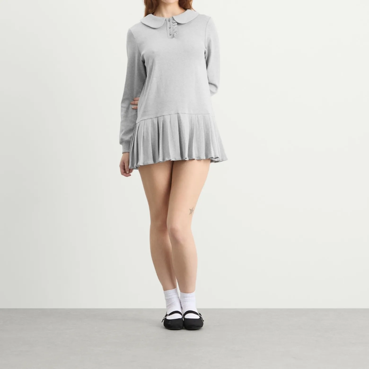 My Mum Made It Polo Mini Long Sleeve Pleat Dress