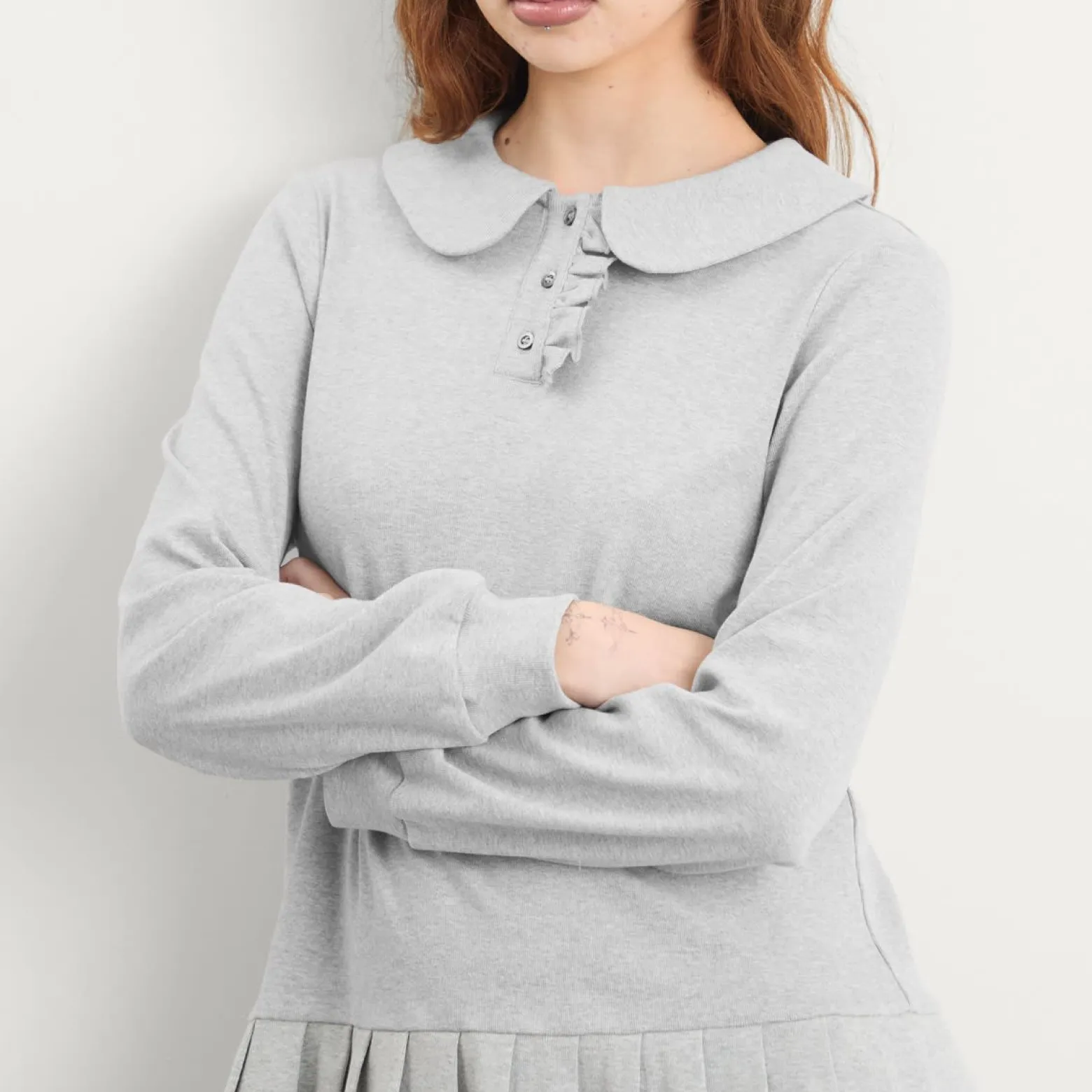 My Mum Made It Polo Mini Long Sleeve Pleat Dress