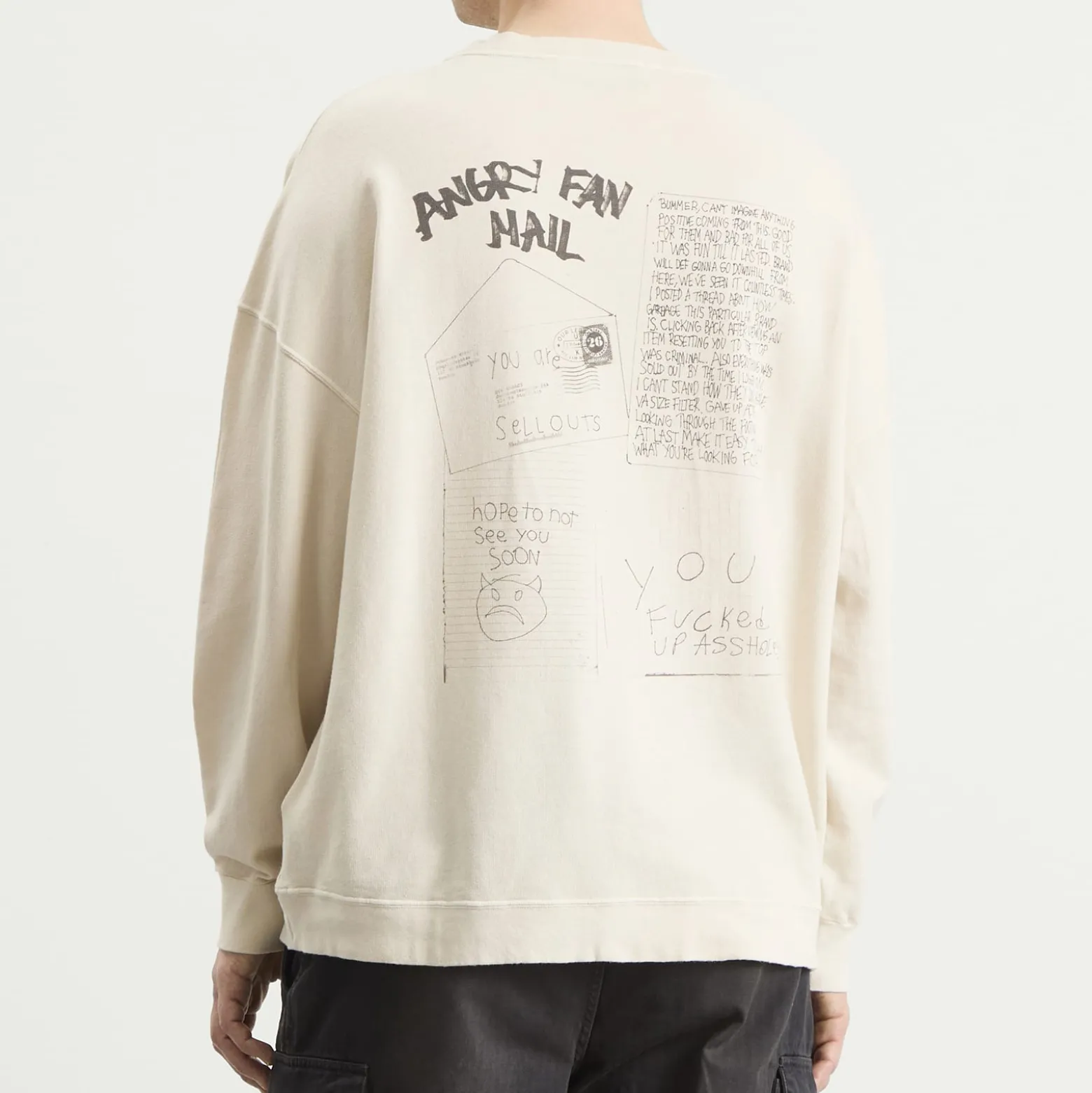 Our Legacy Angry Fan Mail Slack Sweatshirt