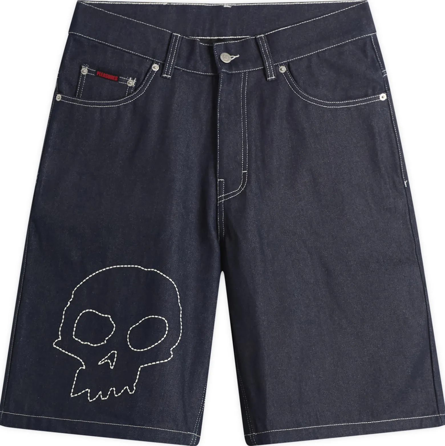 Pleasures x Zero Skull Denim Shorts