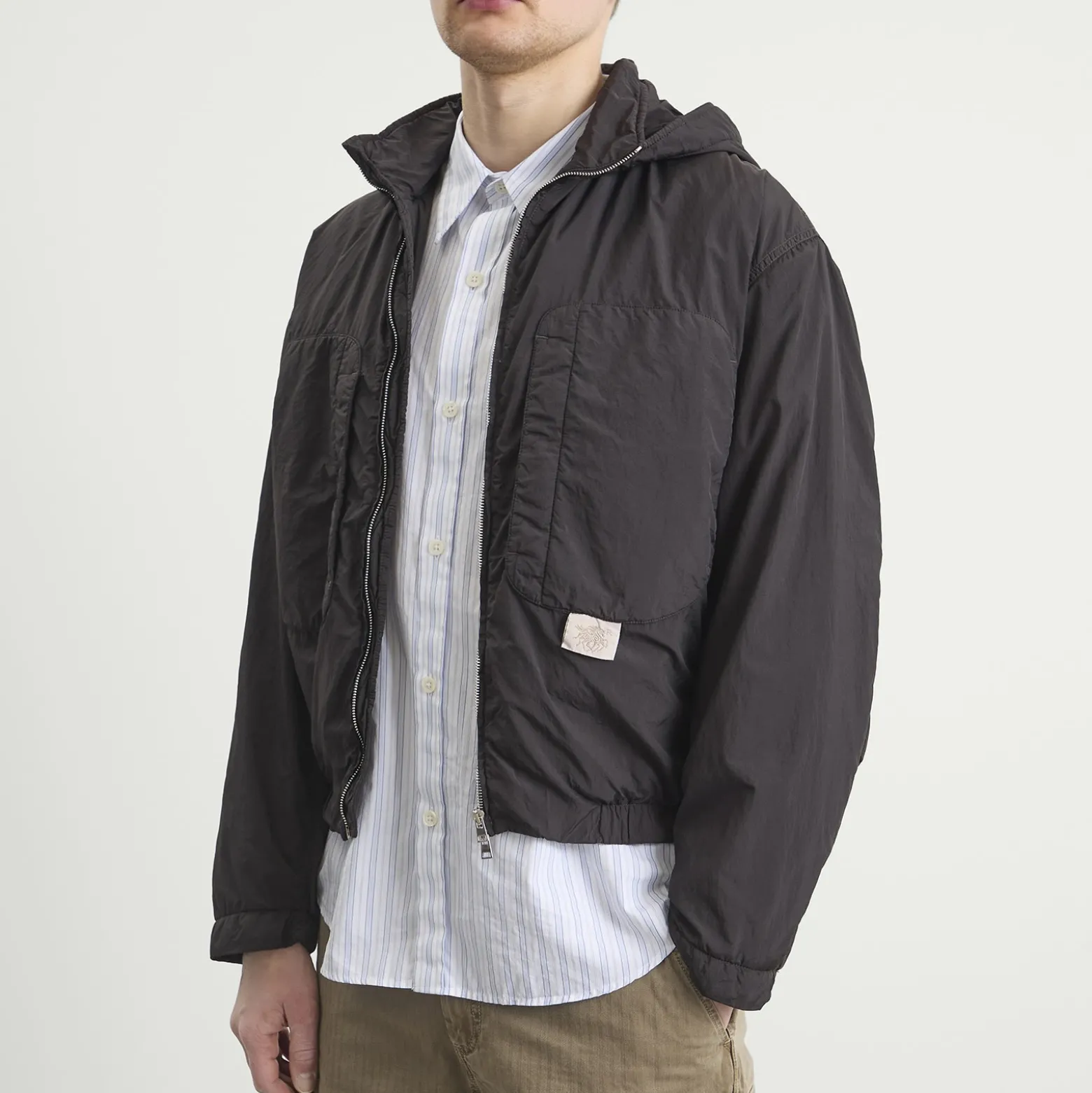 Ranra Purs Padded Nylon Hoodie Jacket