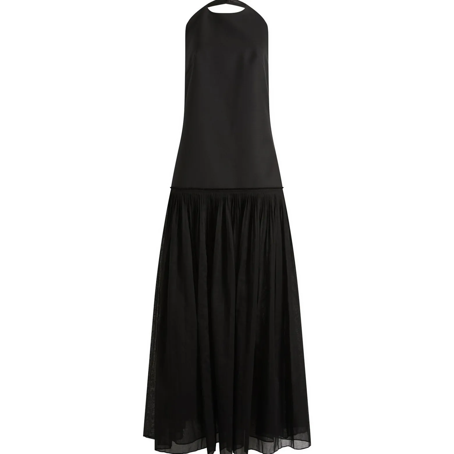 Rohe Pleated muslin halter dress
