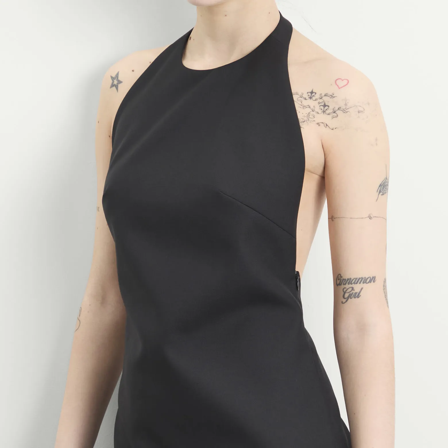 Rohe Pleated muslin halter dress