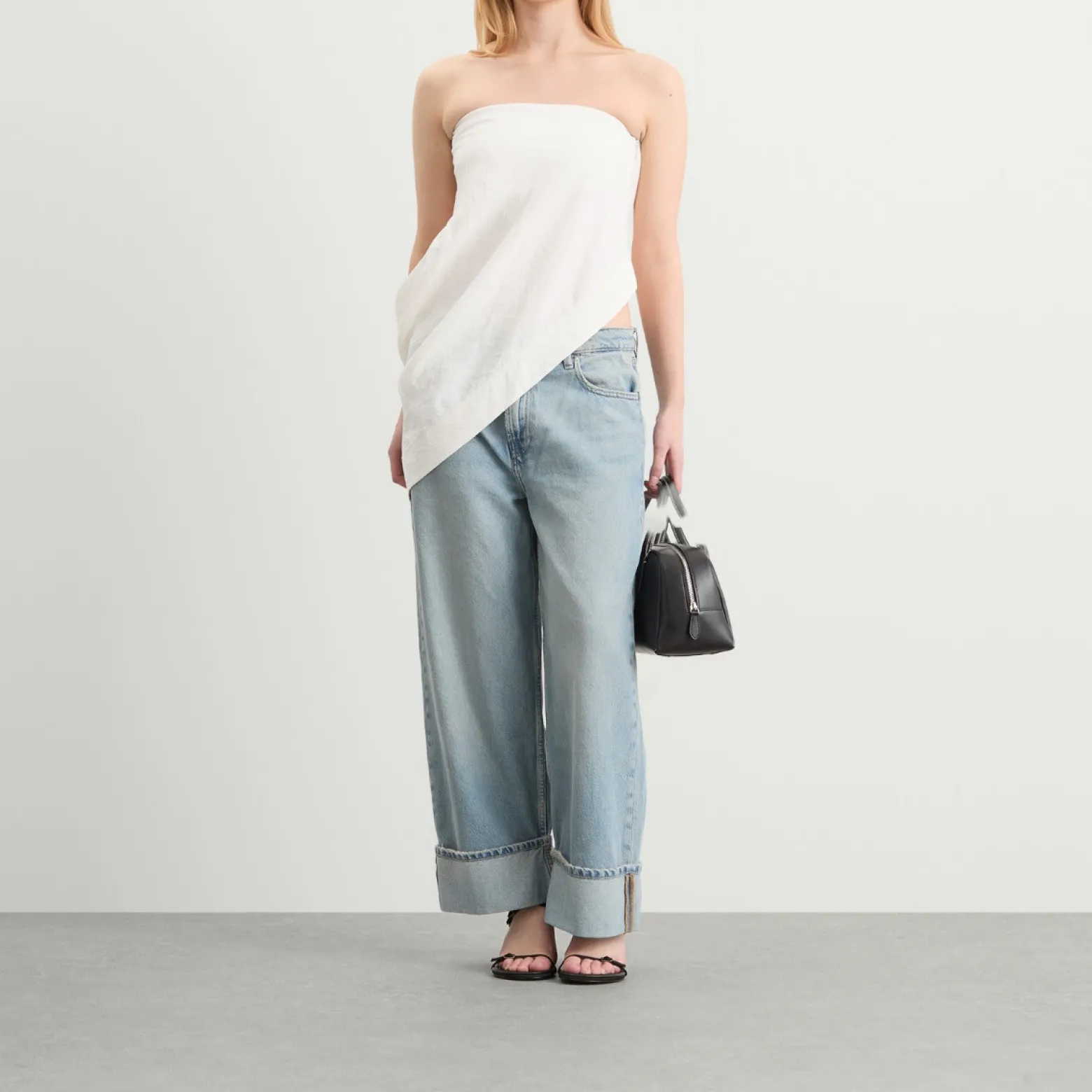 ST. Agni Cloud Asymm Drape Top