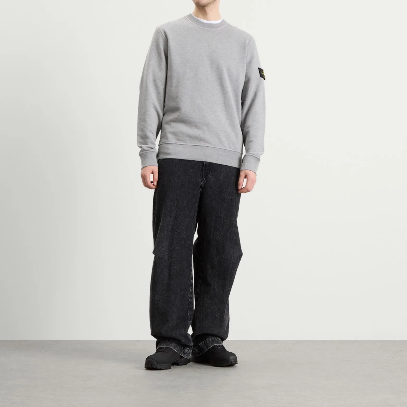 Stone Island Garment Dyed Crew Neck Sweatshirt