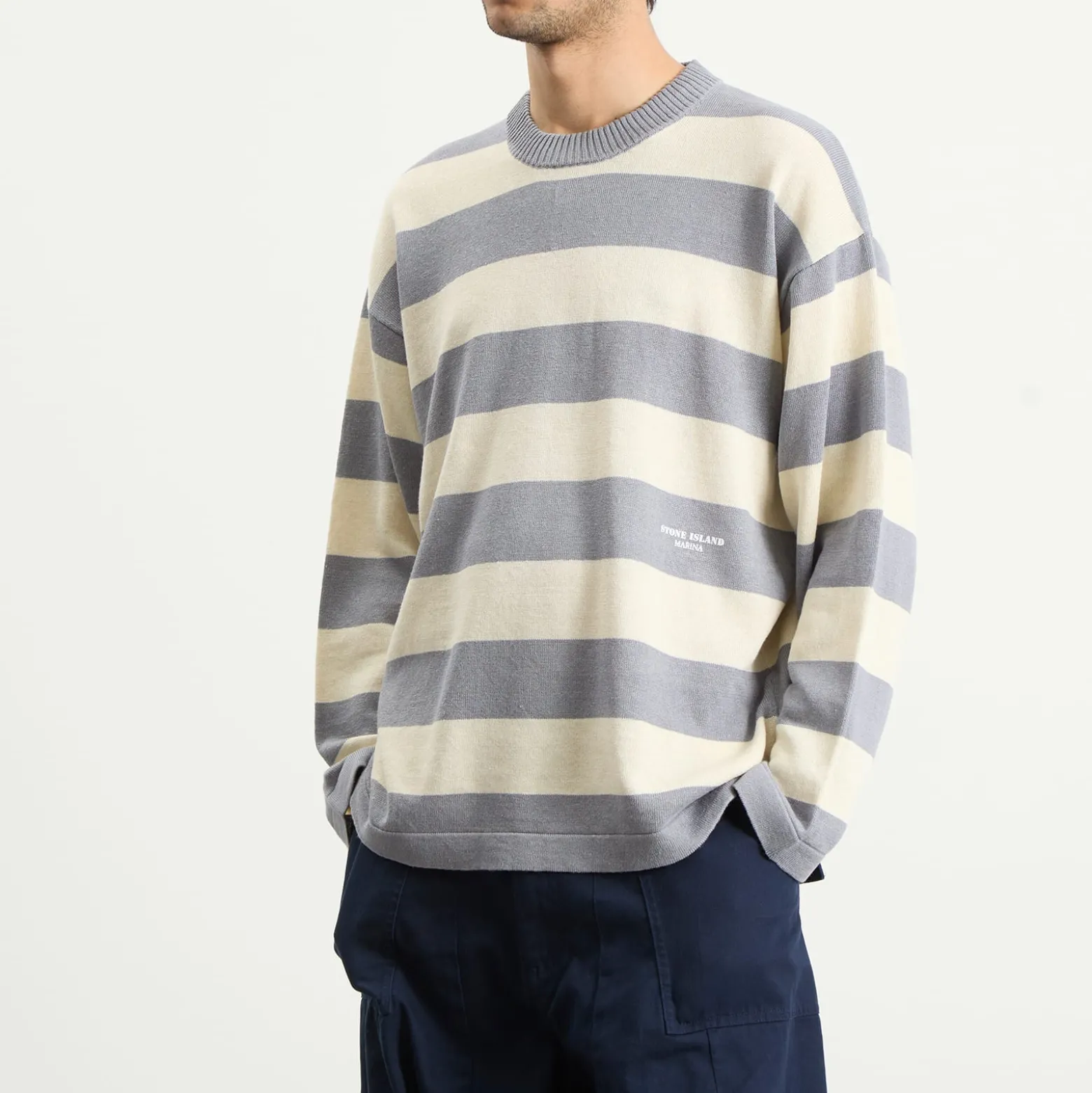Stone Island Marina Striped Knit Jumper
