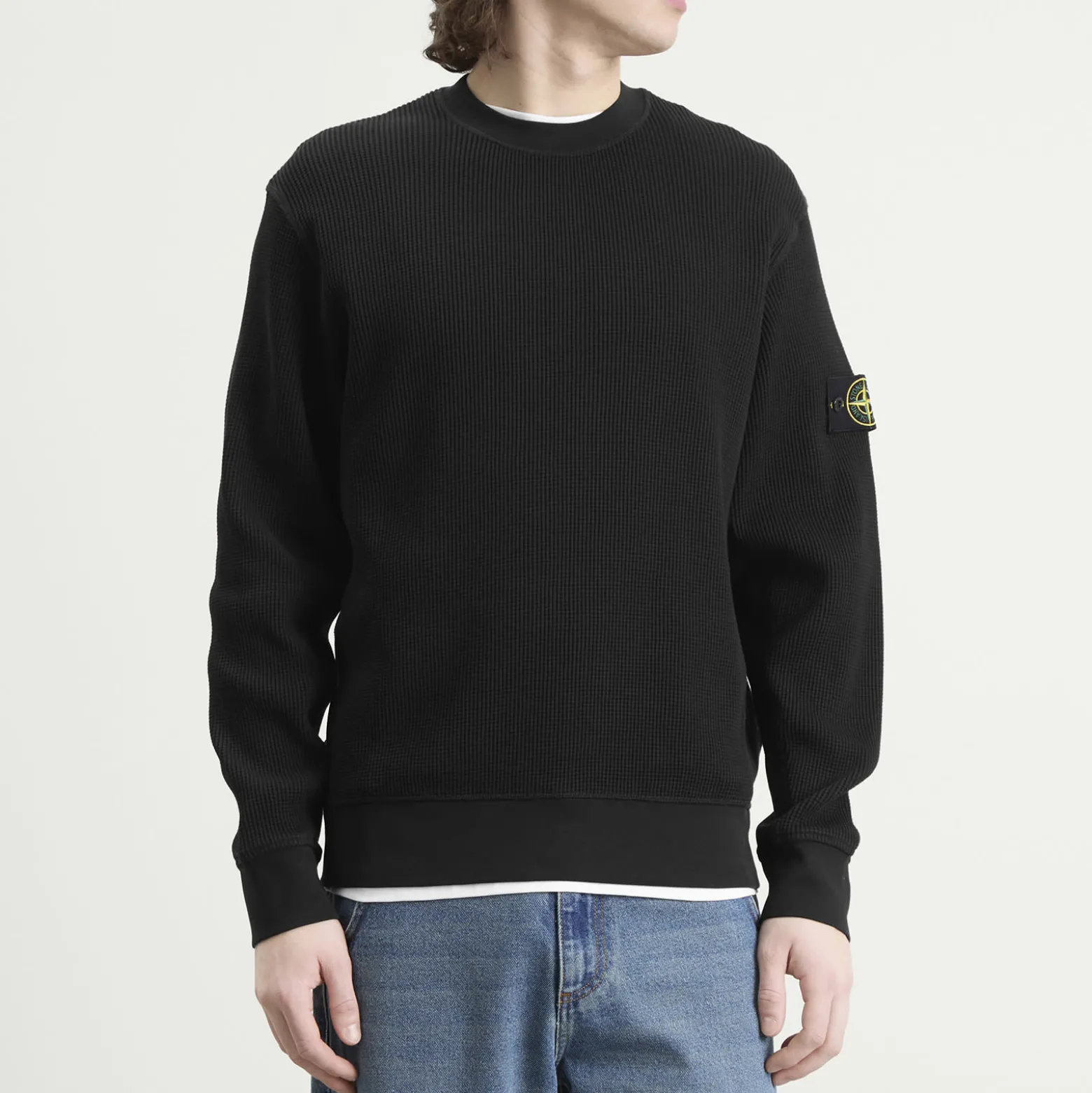 Stone Island Waffle Crew Neck Sweatshirt