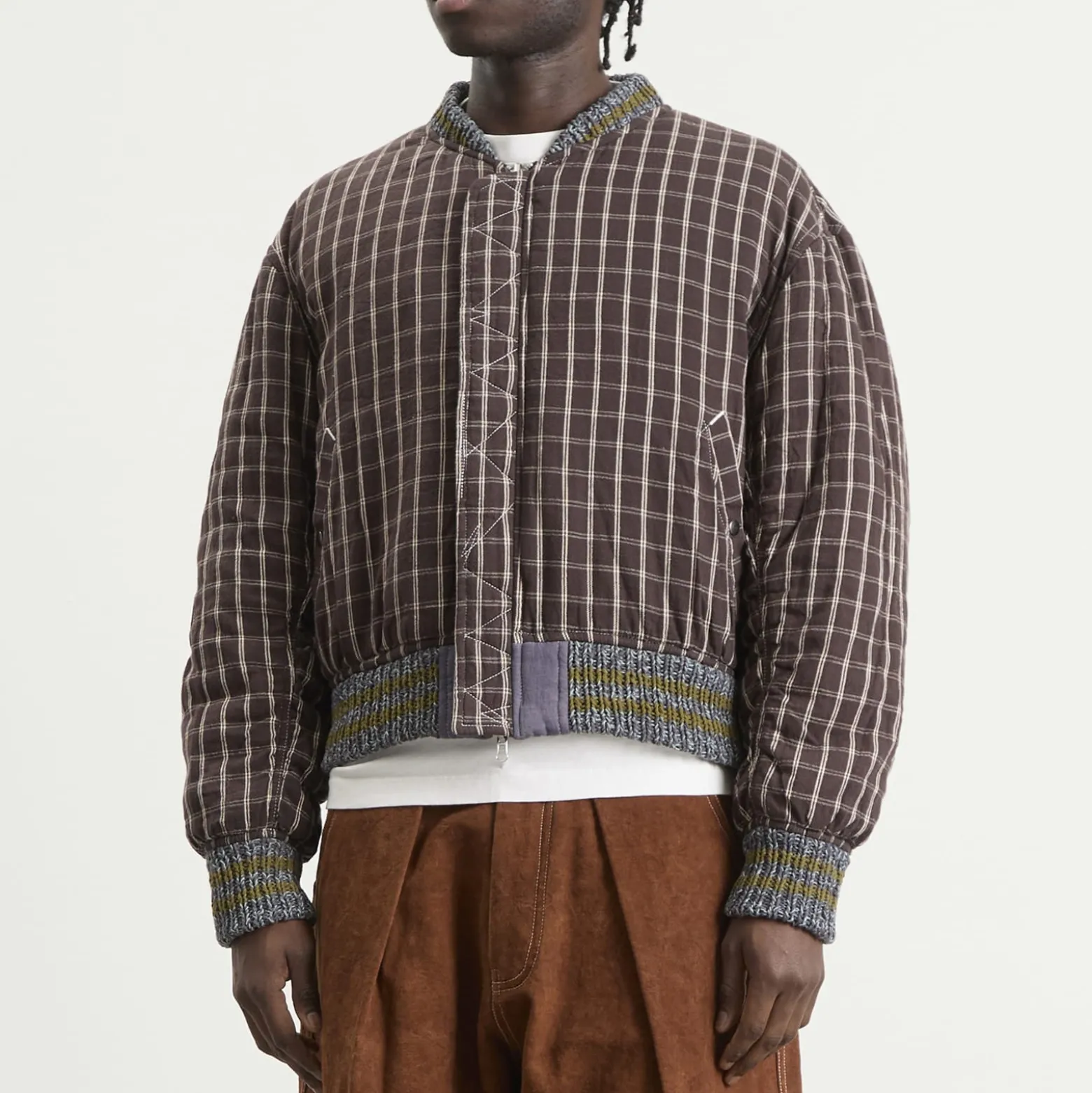 Story mfg. Hand Applique Purple Peace Seed Bomber