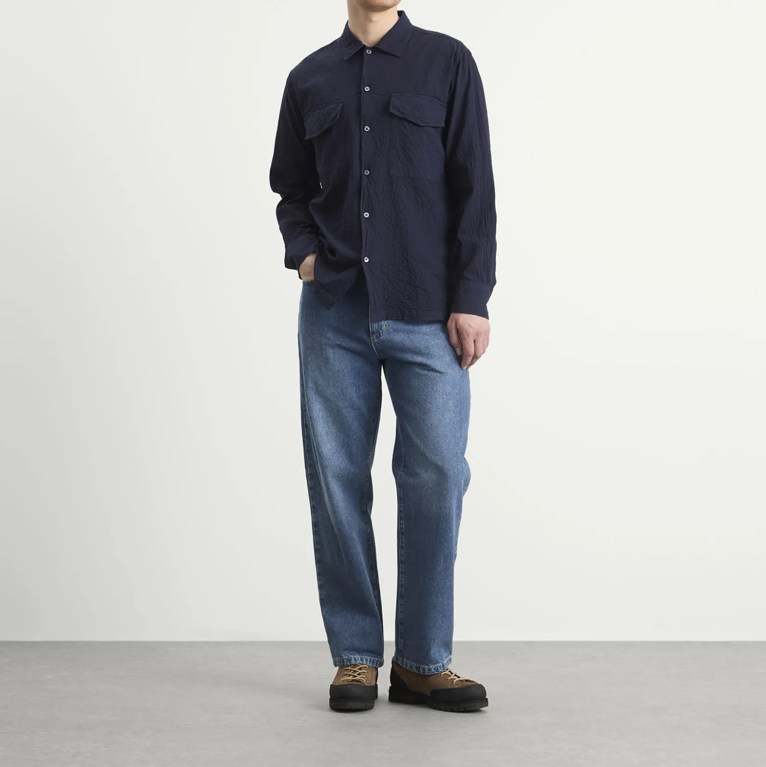 Universal Works Arten Seersucker Attendant Overshirt