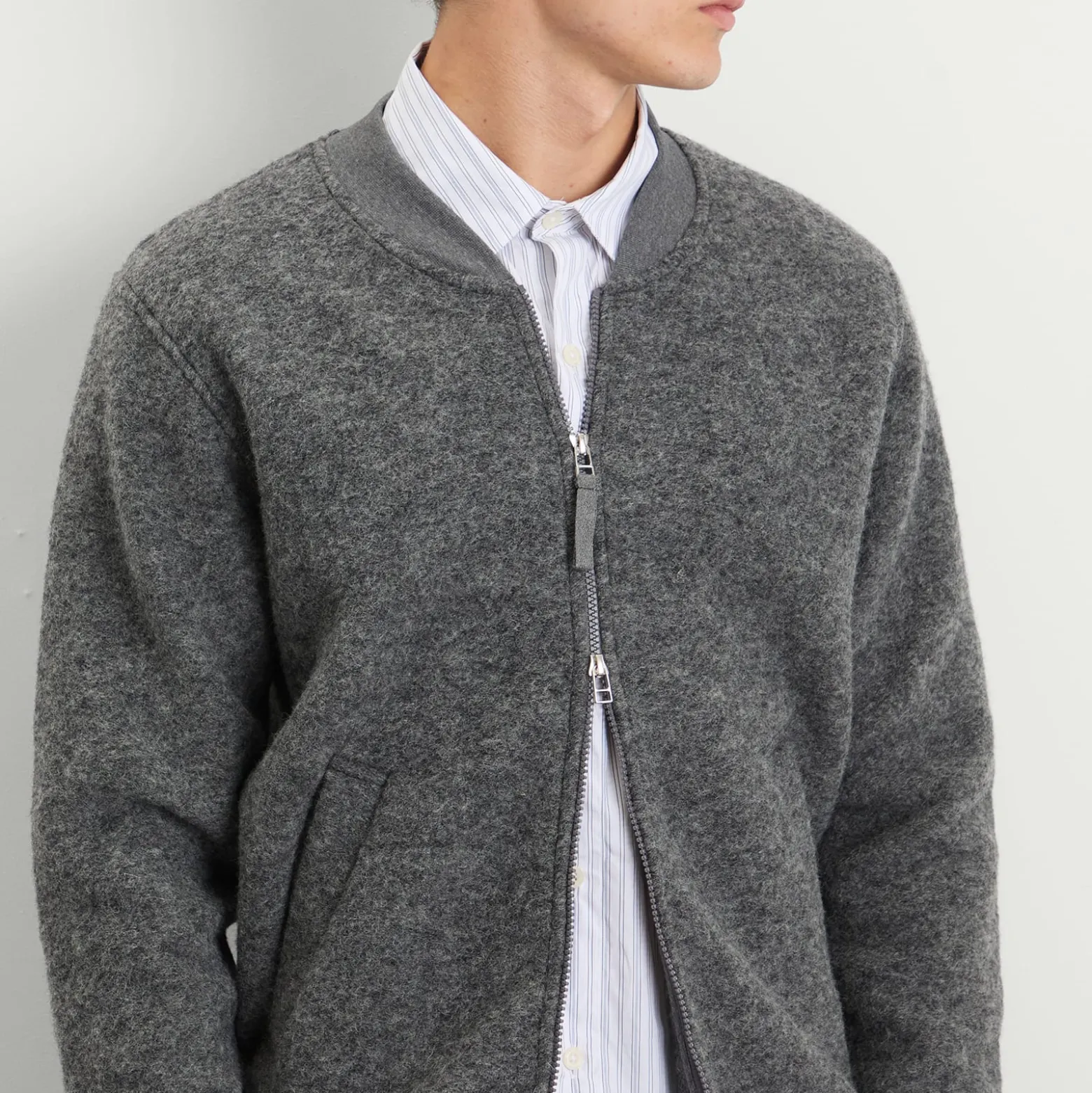Universal Works Wool Fleece Zip Bomber - Presented by END.