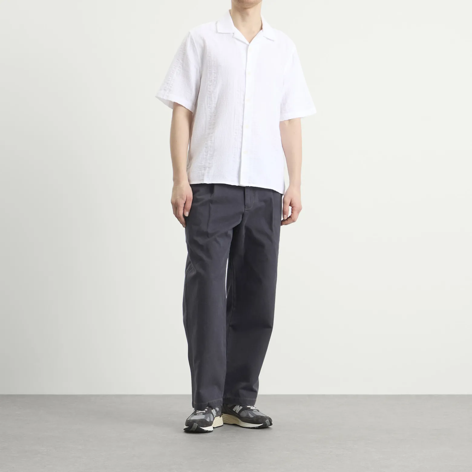 Wax London Didcot Double Weave Grid Vacation Shirt