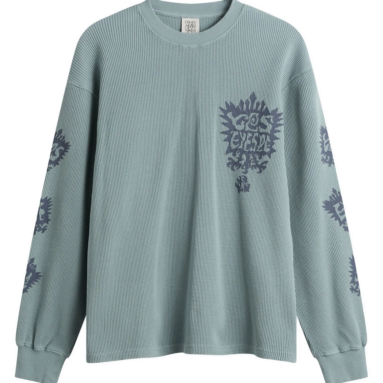 YESEYESEE Y.E.S Stamp Waffle Long Sleeve