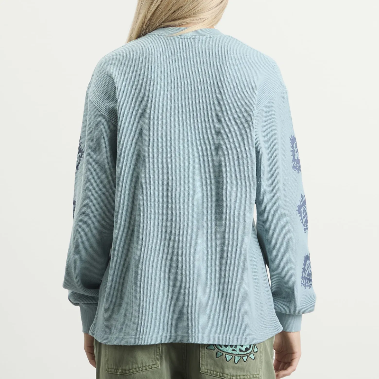 YESEYESEE Y.E.S Stamp Waffle Long Sleeve